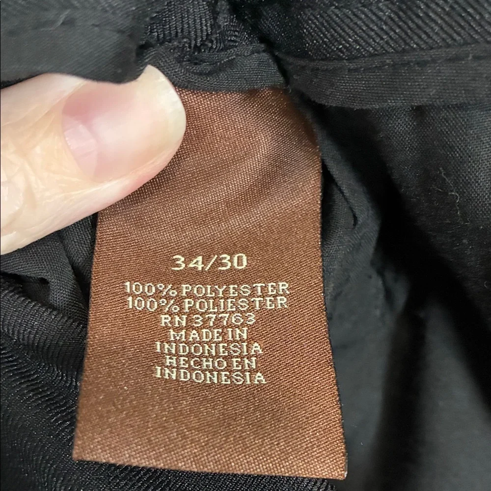 Perry Ellis Portfolio Black Dress Pants 34 Career Office Slacks